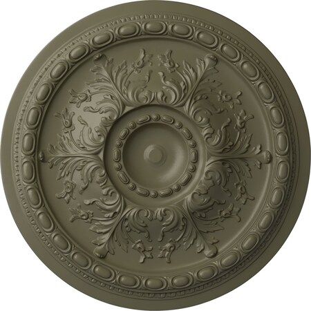 Ekena Millwork Stockport Ceiling Medallion (Fits Canopies up to 6 1/4"), Hnd-Painted Spartan Stone, 28"OD x 2 3/4"P CM28STSSF